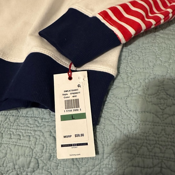 TOMMY HILFIGER WOMEN's TOP- NEW WITH TAGS. NEVER WORN. LARGE SIZE - Picture 2 of 3